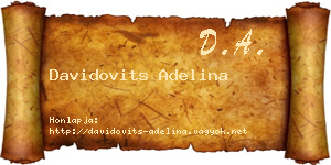 Davidovits Adelina névjegykártya